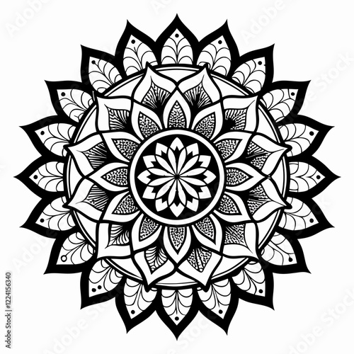 Zentangle Mandala Vector Design