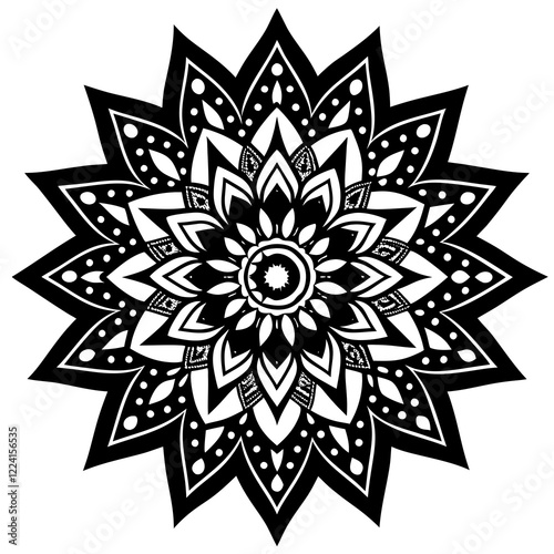 Zentangle Mandala Vector Design