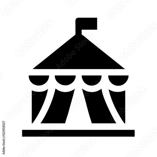 circus tent icon design