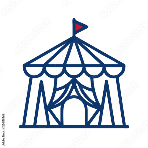 circus tent icon design