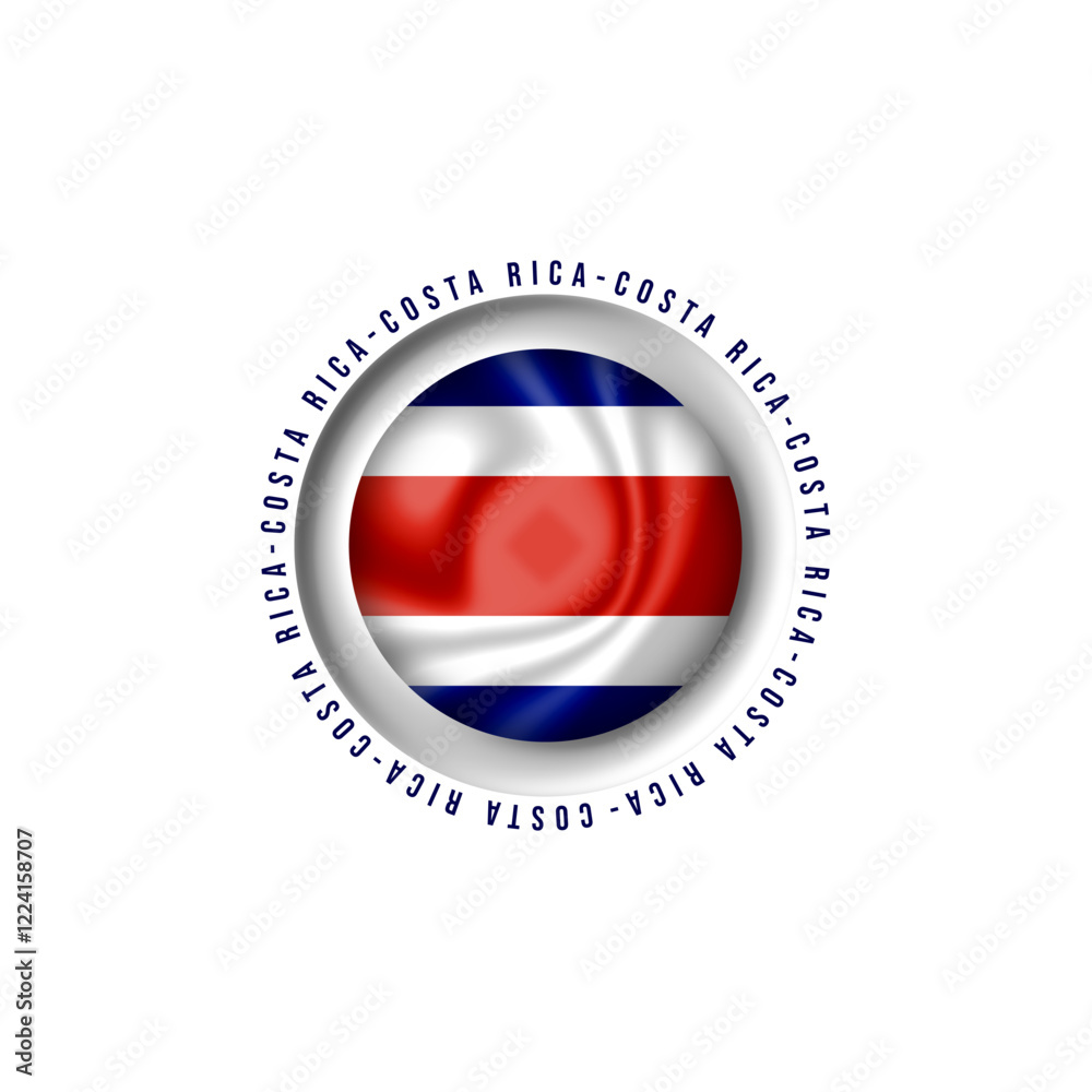costa rica ,country flag vector with circular design costa rica ,country flag vector with circular design