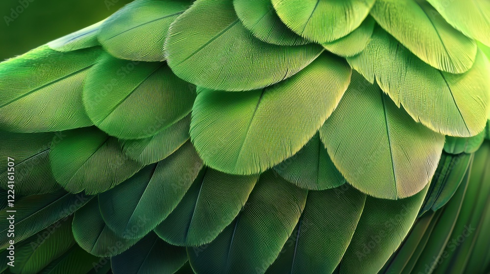 Obraz premium Macro shot of vibrant hummingbird feathers nature close-up lush green environment artistic perspective
