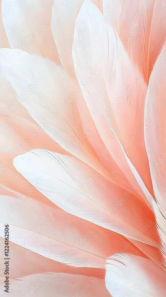 Macro shot of soft beige ostrich feathers close-up gentle textures natural light abstract beauty Macro shot of soft beige ostrich feathers close-up gentle textures natural light abstract beauty