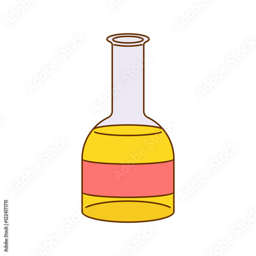 Simple vegetable oil vector illustration in flat lineal color style