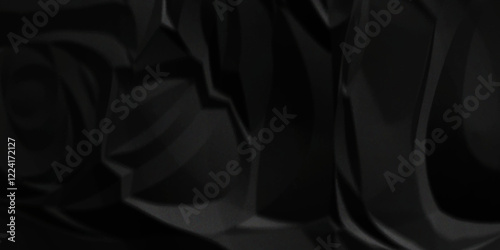 Parchment paper black crumpled paper background texture pattern overlay. wrinkled high resolution arts craft and crushed rumple seamless crumpled paper.	
