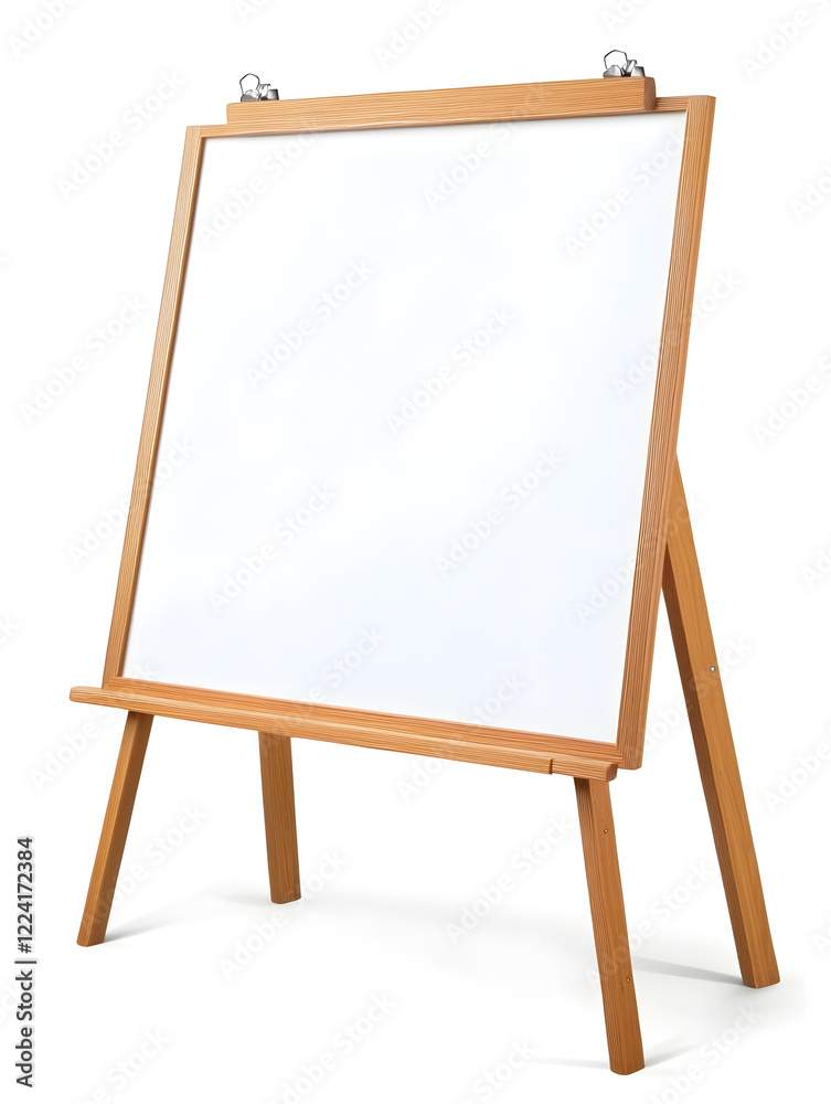 Portable Wooden Easel Stand Whiteboard for Creative Teaching and Presentations : Generative AI