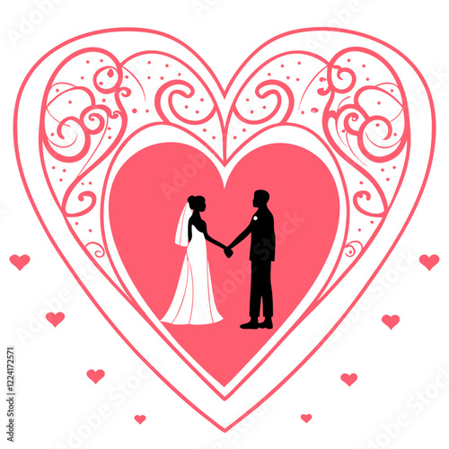 Happy valentine day illustration vector art,