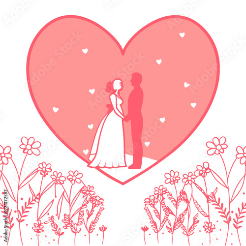 Happy valentine day illustration vector art,