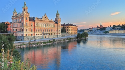 Majestic ?rebro Castle at Sunset, Sweden