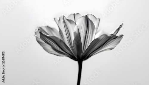 Elegant Black and White Flower Photograph