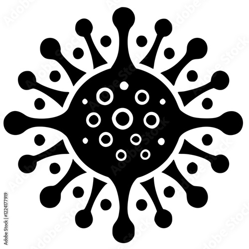 Virus silhouette vector design