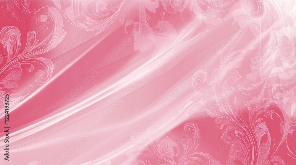 Pink Abstract Background With Delicate Floral Design Pink Abstract Background With Delicate Floral Design