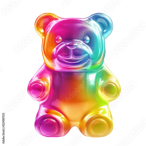 Gummy Bear Isolated on Transparent Background