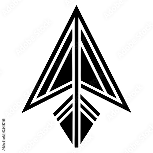 Geometric Arrowhead Vector Design
