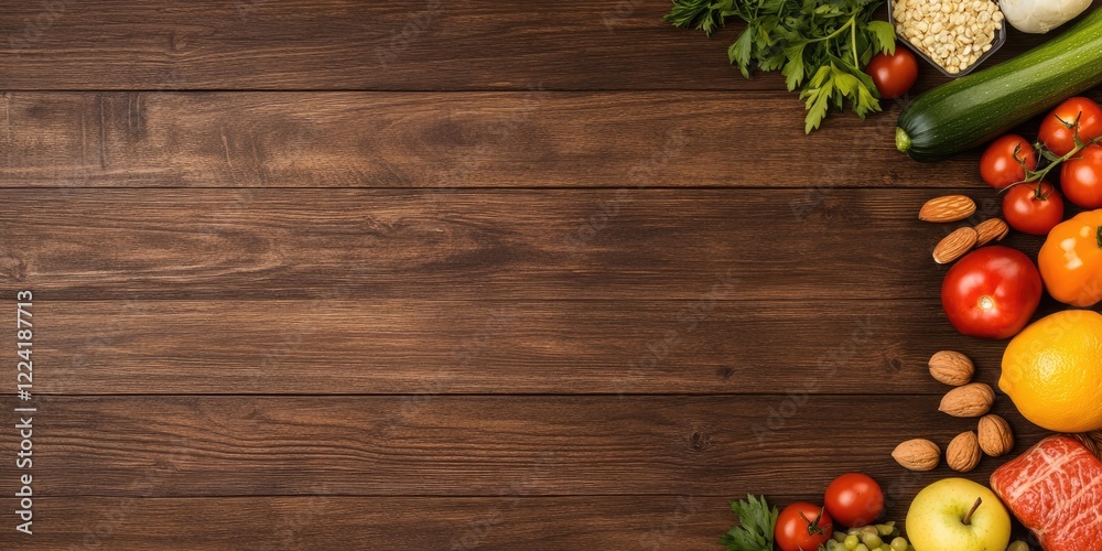 Fresh Organic Vegetables and Fruits on Wooden Table Background Fresh Organic Vegetables and Fruits on Wooden Table Background