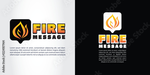 A Fire Message Logo accompanied by a description template