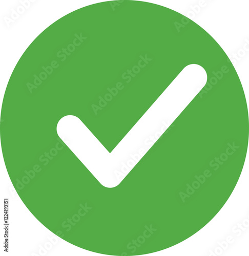 flat green Tick mark approved . Check mark icon symbols . symbol for website computer and mobile isolated on white background. green tick verified badge icon. Social media official account tick symbol