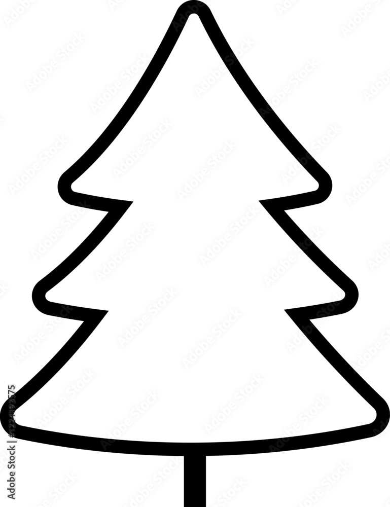 Drawing Christmas tree icon, mistletoe, holly berry leave. Modern continuous line art, aesthetic contour. symbol for greeting card, prints, poster, sticker, banner, invites with editable stoke. Drawing Christmas tree icon, mistletoe, holly berry leave. Modern continuous line art, aesthetic contour. symbol for greeting card, prints, poster, sticker, banner, invites with editable stoke.