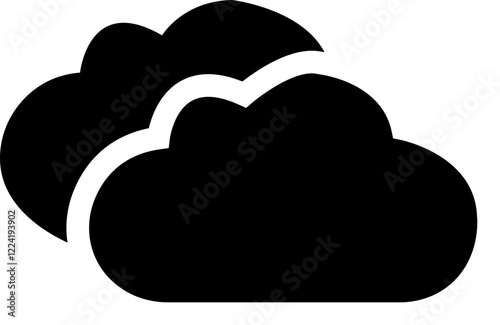 Black Cloud icon in trendy flat style. Cloud web icon. Cloud symbol for your web site design, logo, app, UI. Cloud shapes design . Data technology icon.
