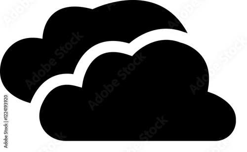 Black Cloud icon in trendy flat style. Cloud web icon. Cloud symbol for your web site design, logo, app, UI. Cloud shapes design . Data technology icon.