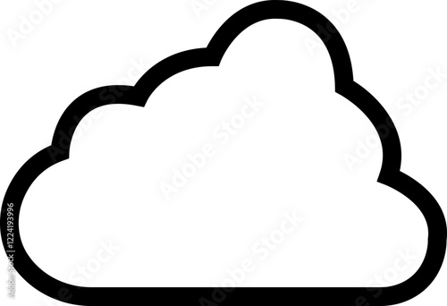 line Cloud icon in trendy flat style. Cloud web icon. Cloud symbol for your web site design, logo, app, UI. Cloud shapes design . Data technology icon.