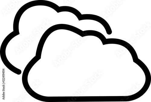 line Cloud icon in trendy flat style. Cloud web icon. Cloud symbol for your web site design, logo, app, UI. Cloud shapes design . Data technology icon.