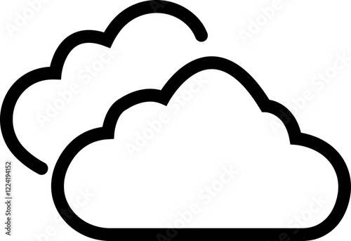 line Cloud icon in trendy flat style. Cloud web icon. Cloud symbol for your web site design, logo, app, UI. Cloud shapes design . Data technology icon.