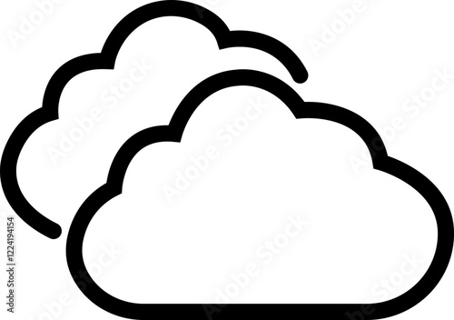 line Cloud icon in trendy flat style. Cloud web icon. Cloud symbol for your web site design, logo, app, UI. Cloud shapes design . Data technology icon.