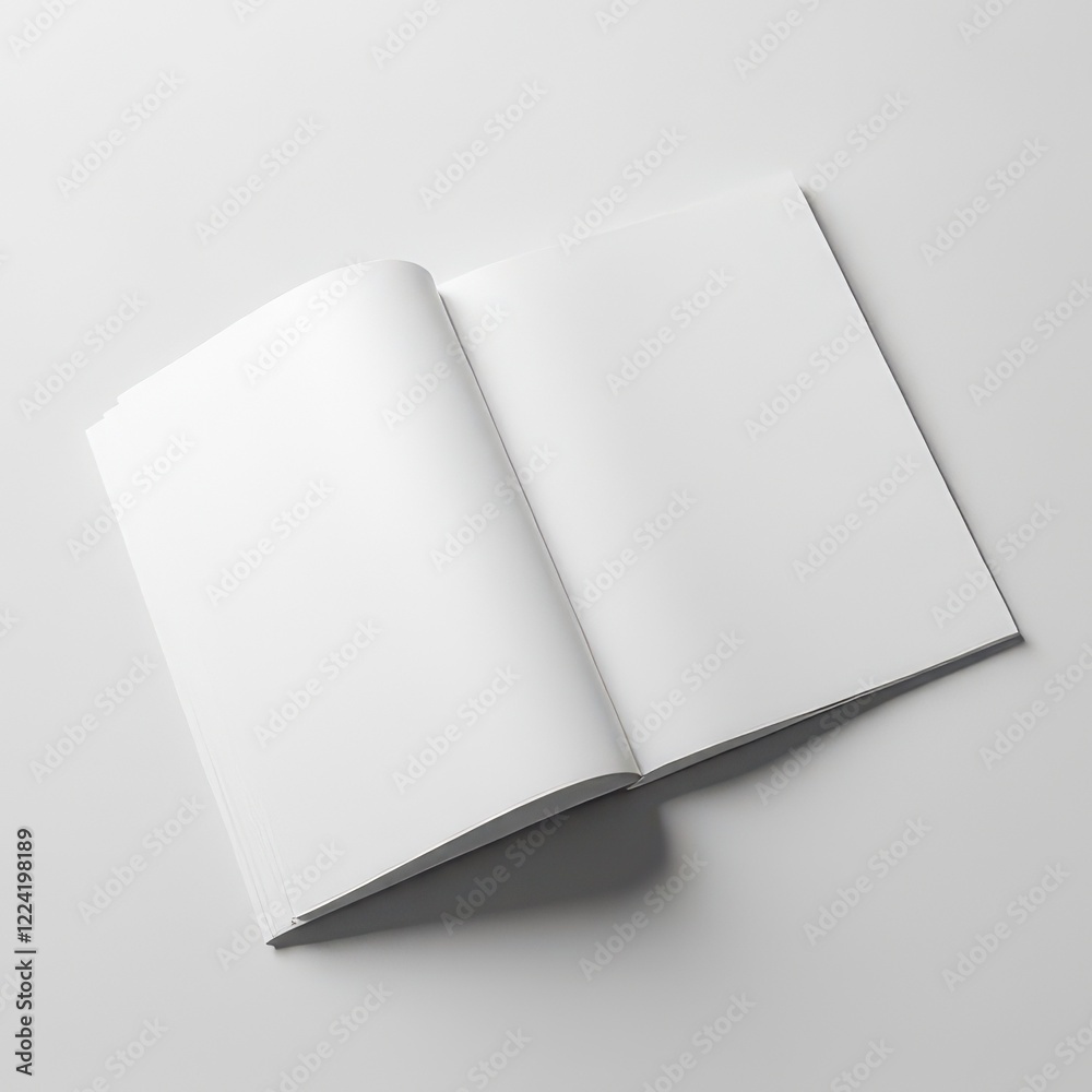 A versatile letter-sized booklet mockup with blank pages, perfect for presenting custom layouts, graphic designs, or branding concepts.