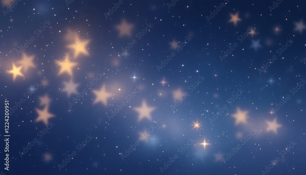 Naklejka premium Celestial Night: A Dreamy Starry Sky