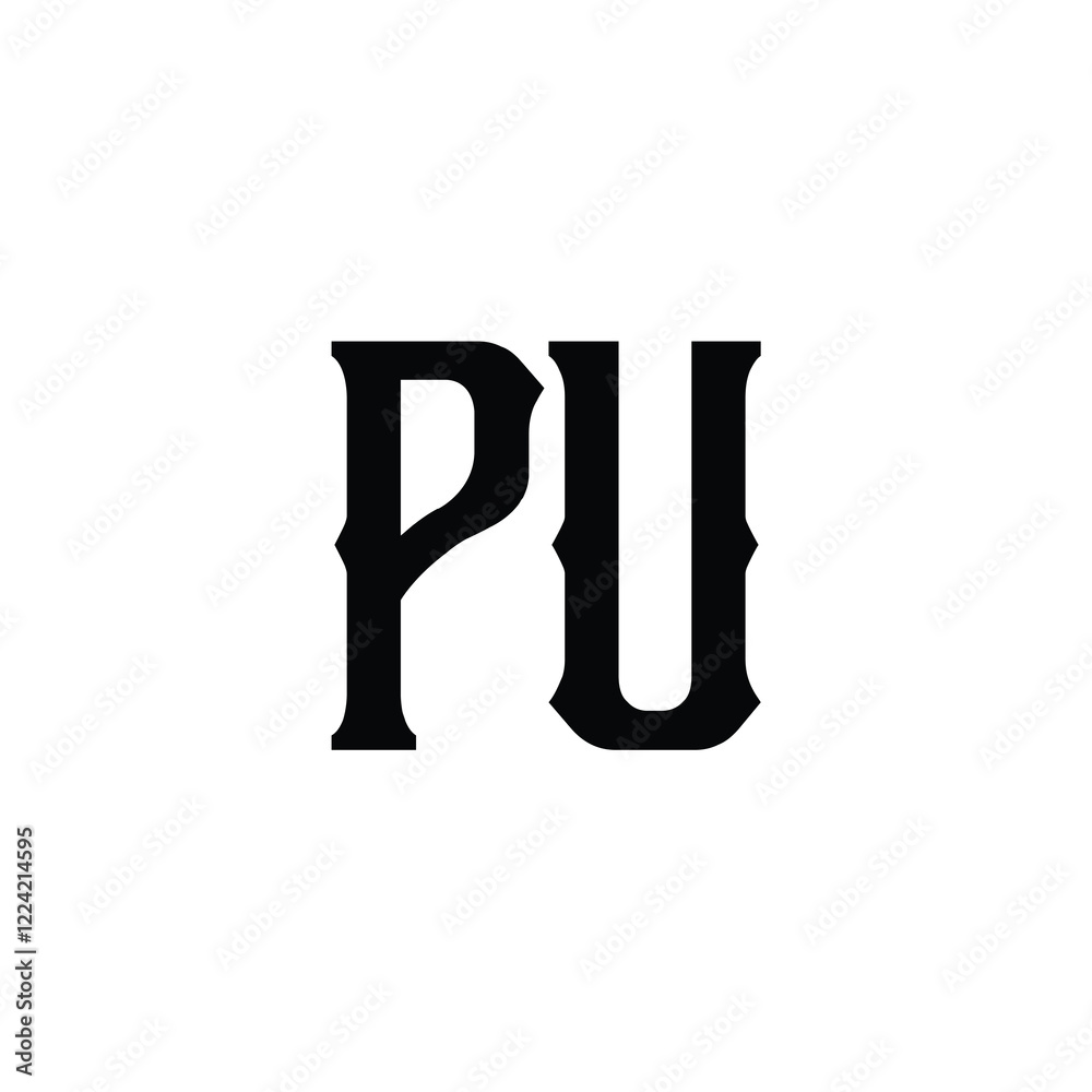 PU monogram logo design letter text name symbol monochrome logotype alphabet character simple logo PU monogram logo design letter text name symbol monochrome logotype alphabet character simple logo