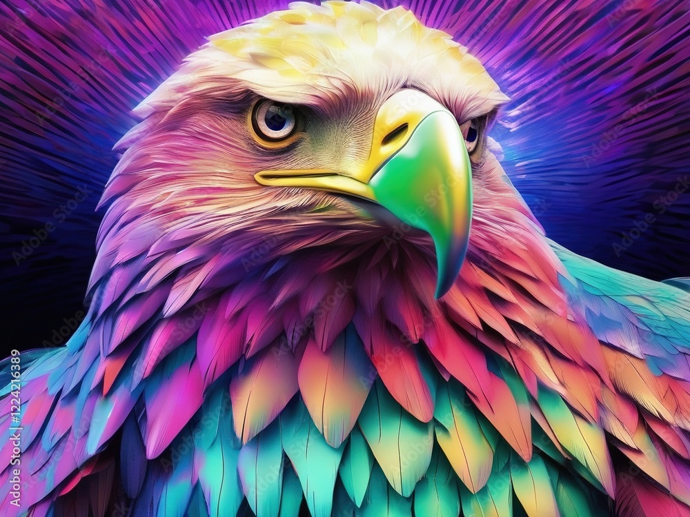 Obraz premium close up of a colorful eagle 