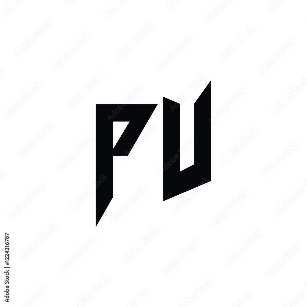 PU monogram logo design letter text name symbol monochrome logotype alphabet character simple logo PU monogram logo design letter text name symbol monochrome logotype alphabet character simple logo
