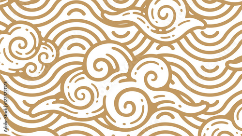Celestial Drift A Harmonious and Dreamlike Abstract Background Illustrating the Gentle Motion of Wind, Clouds, Ocean Waves, and the Infinite Flow of Air and Water