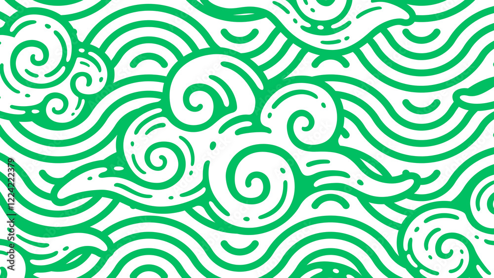 Fototapeta premium Celestial Drift A Harmonious and Dreamlike Abstract Background Illustrating the Gentle Motion of Wind, Clouds, Ocean Waves, and the Infinite Flow of Air and Water