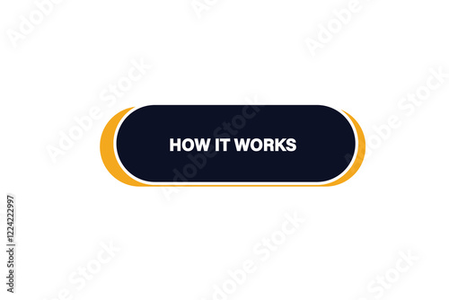 Printbutton web template,how it works, Speech bubble, banner label

