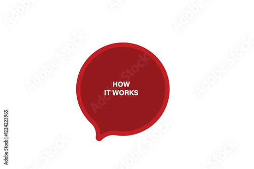 Printbutton web template,how it works, Speech bubble, banner label

