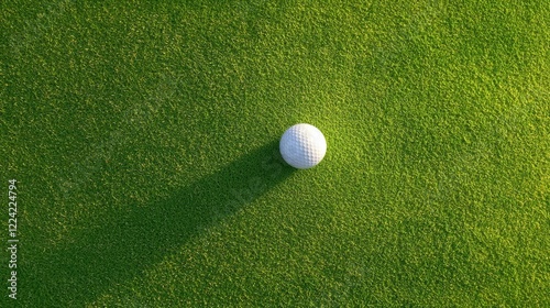 Close Up View Of Golf Ball On Putting Green