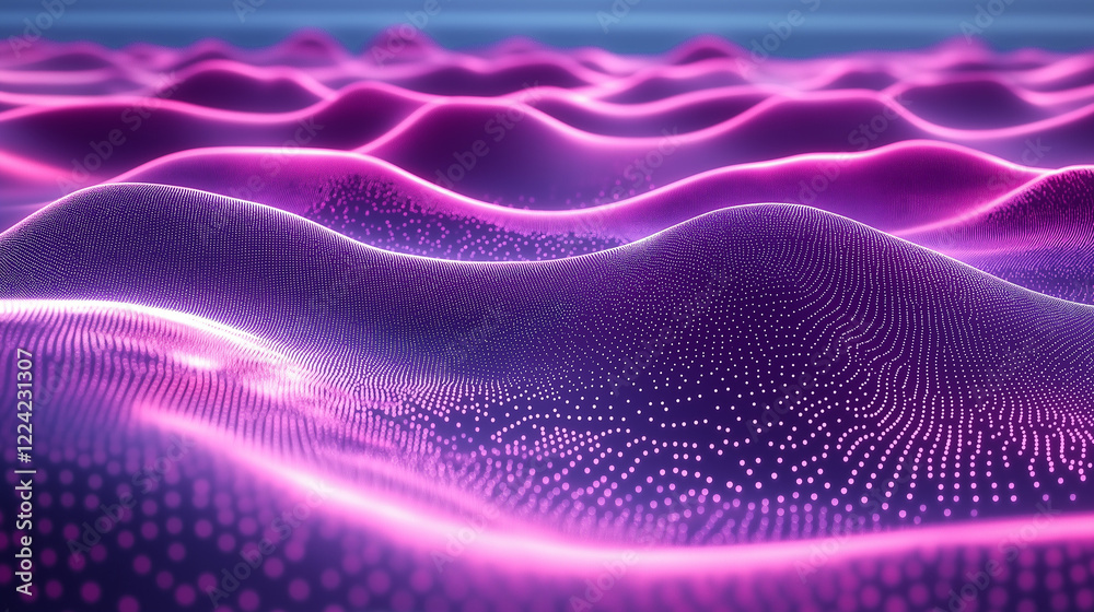 Abstract Waves of Neon Pink and Blue, Mimicking the Flow of Quantum Particles and Data Streams in a Cybernetic Environment Abstract Waves of Neon Pink and Blue, Mimicking the Flow of Quantum Particles and Data Streams in a Cybernetic Environment