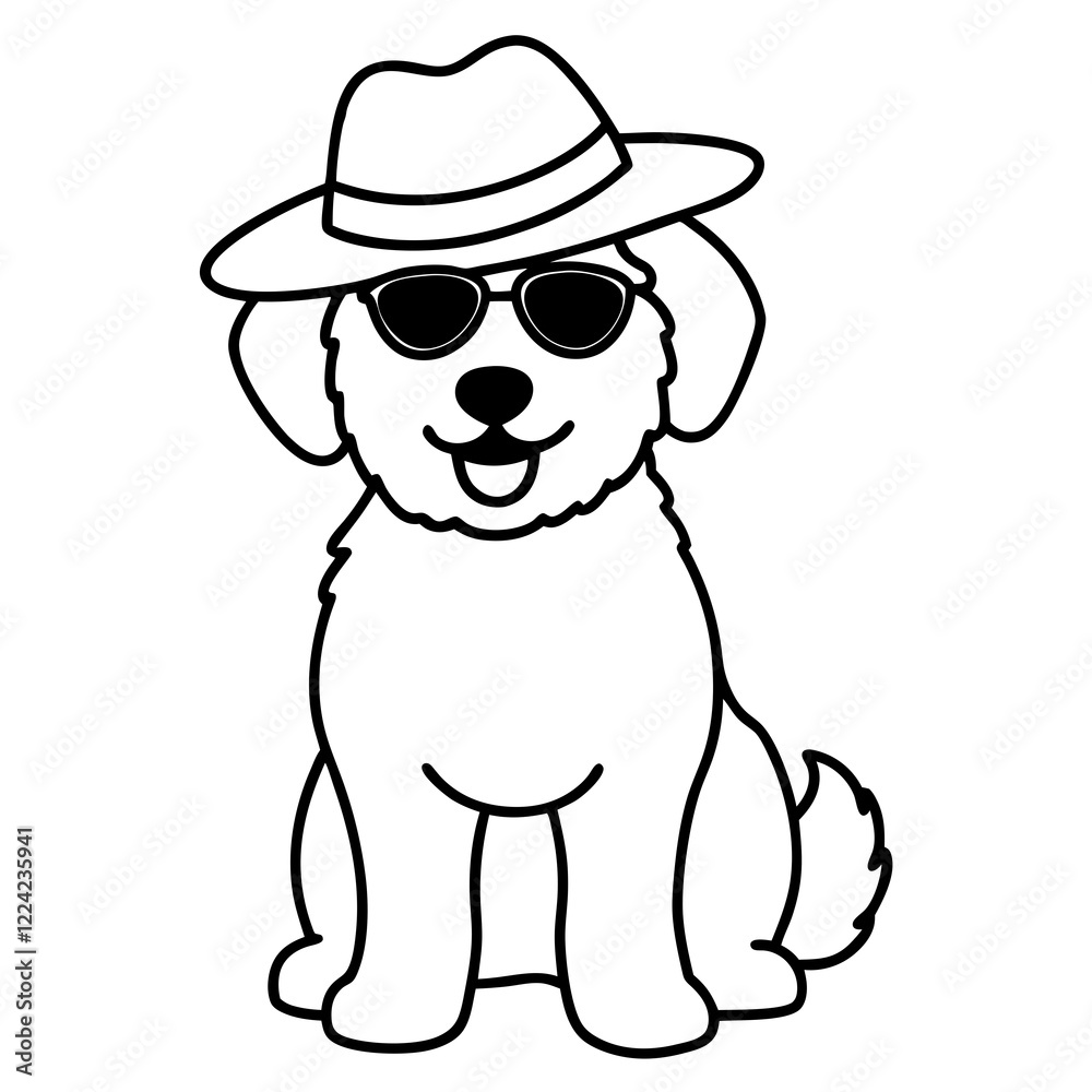 Dog, creative funny vector art illustration Dog, creative funny vector art illustration