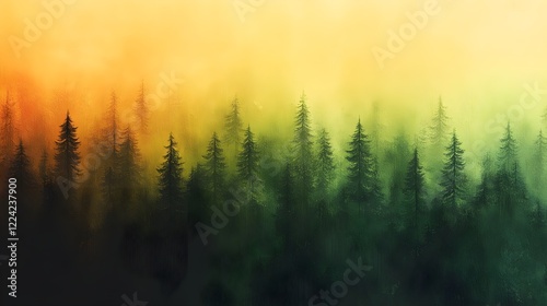 A gradient of bold lime green blending into muted brown.