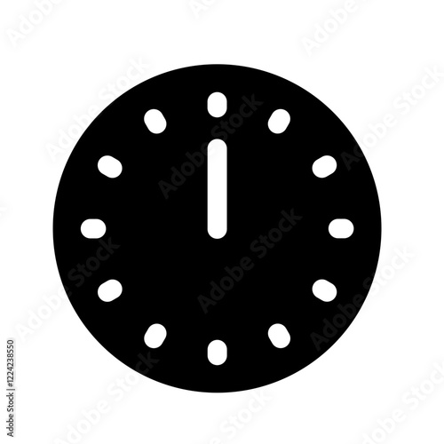 12 am/pm clock glyph icon