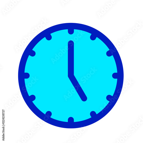 5 am/pm clock duo tone icon