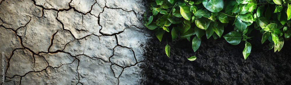 A cracked sidewalk with a patch of green grass growing out of it A cracked sidewalk with a patch of green grass growing out of it