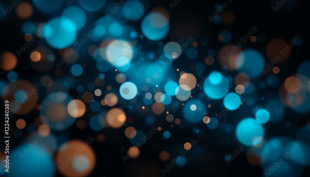 Abstract Blue and Gold Bokeh Lights Abstract Blue and Gold Bokeh Lights