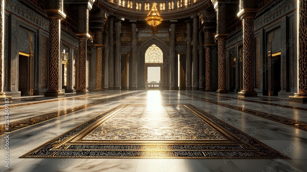 Obraz premium Grand Palace Interior with Golden Accents