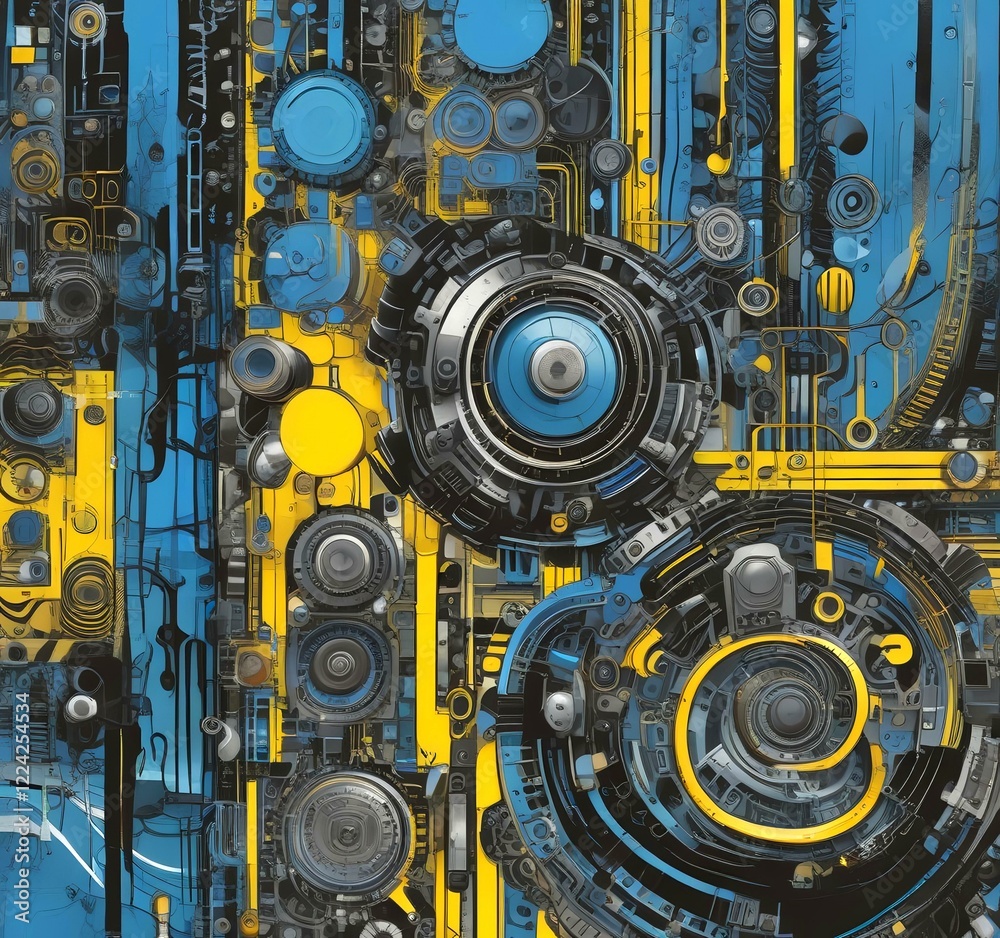 Illustration of abstract technology background.