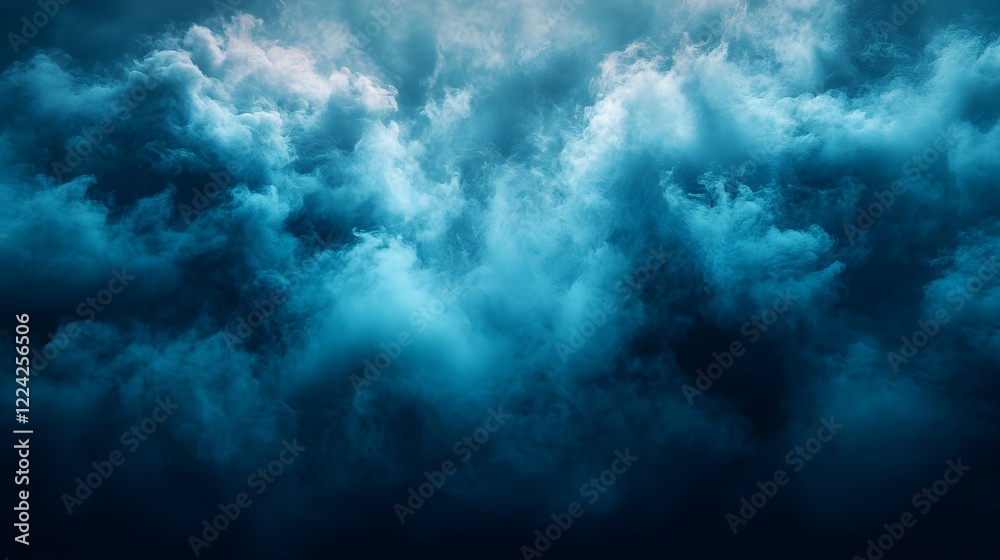 Obraz premium A gradient of deep teal blending into smoky black.