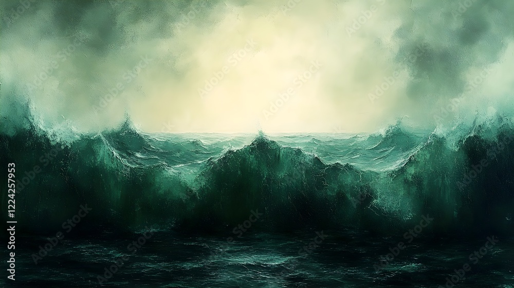 A gradient of emerald green fading into oceanic turquoise. A gradient of emerald green fading into oceanic turquoise.