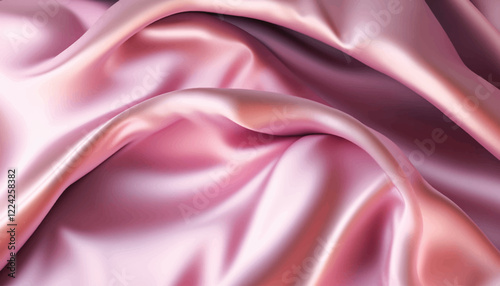 Bright pink smooth elegant pink silk fabric background. Textile texture. Vector illustration	